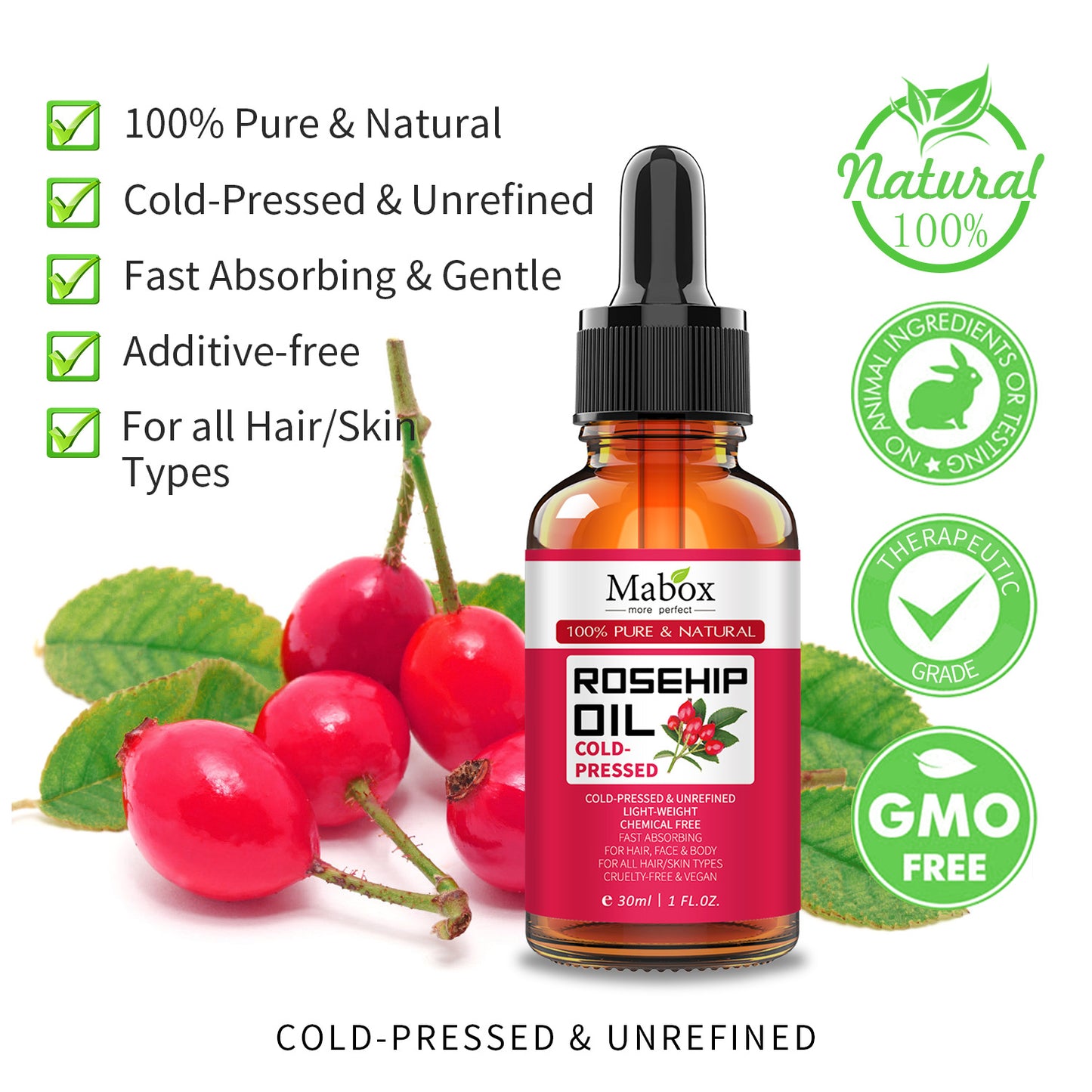 OEM Reducing Fine Lines Rosehip Oil for face 30ML