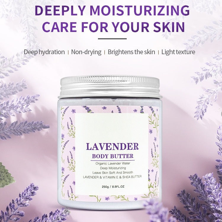 Customized Moisturizing Lavender Shea Butter Vitamin E Smoothing Lotion Whitening Body Cream Rose Body Butter