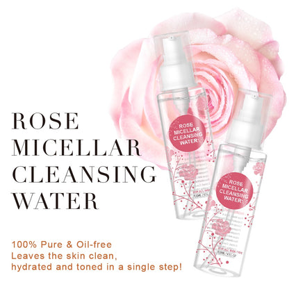 Natural Cosmetics Gentle Rose Micellar Water Makeup Remover Liquid Deep Cleansing Water 120ml