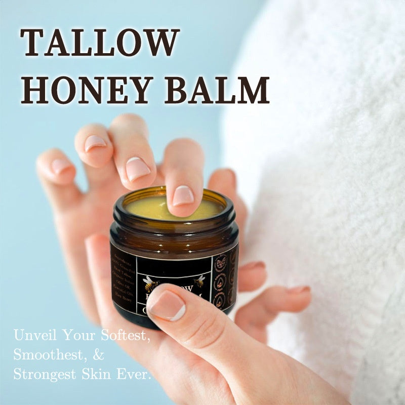 Wholesale Organic Hydrating Whipped Beef Tallow Face Moisturizer with Raw Honey and Beeswax