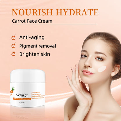 Hot Selling Organic Removal Pigment Dark Spot Moisturizing Repairing Anti-Aging Carrot Whitening Face Skin Care Cream