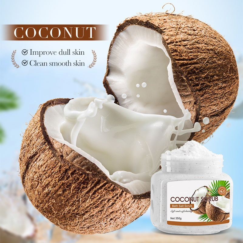 Factory Price Brightening Whitening Exfoliating Coconut Scrub Salt Coconut Face Body Scrub