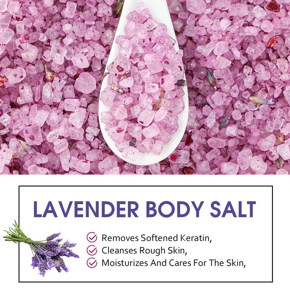 Private Label Bath Salts Manufacturers Wholesale Natural Body Foot Soak Self Care Lavender Flowers Foot Bath Salts