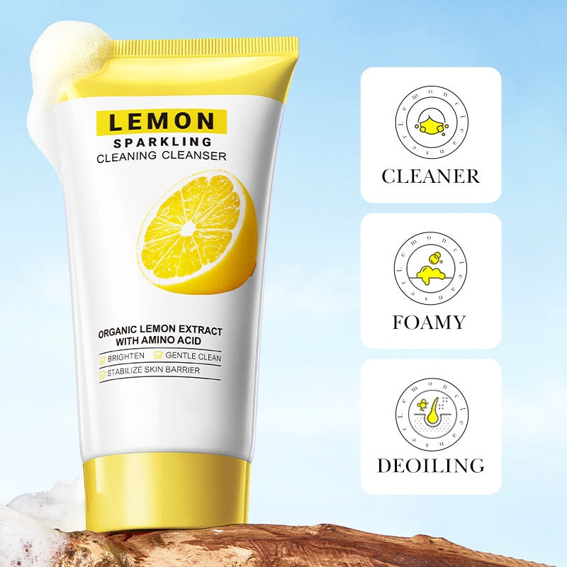 Factory Price Lemon Gel Clears Pore Moisturizing Whitening Deep Cleansing Peach Green Tea Sparkling Cleaning Cleanser