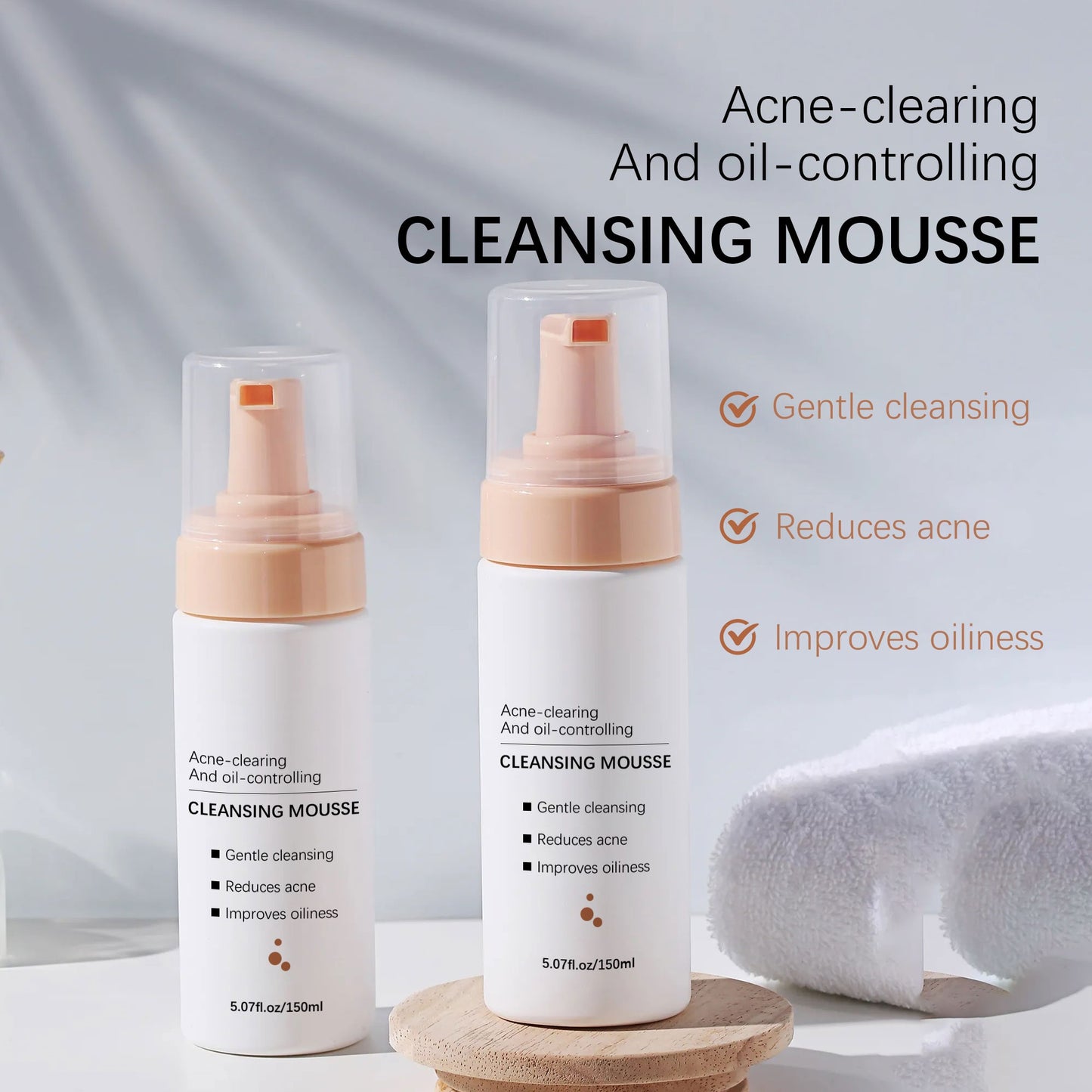 Manufacturer Wholesale Hydrating Foaming Facial Cleanser Mousse Anti Wrinkle Acne Treatment Deep Cleansing Face Wash