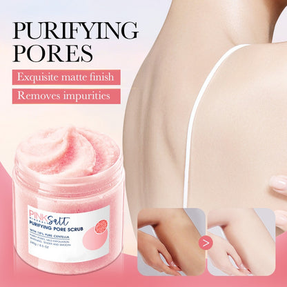 Private Label Purifying Pore Himalayan Salt Scrub Rejuvenating Exfoliating Bath Pink Salt Body Scrub