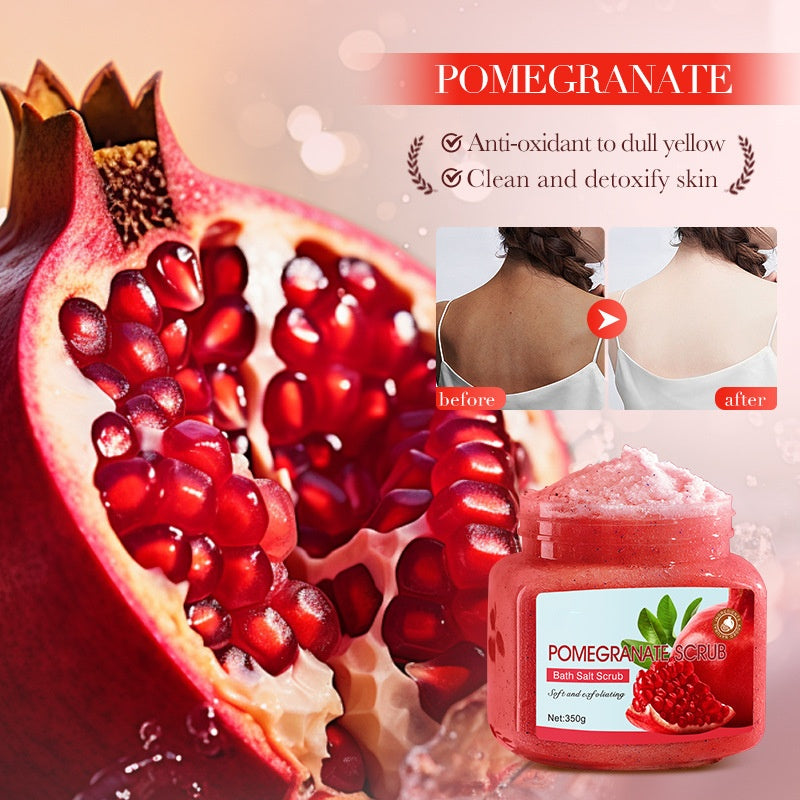 Private Label Skin Rejuvenating Exfoliating Bath Salt Scrub Pomegranate Body Wash Scrub