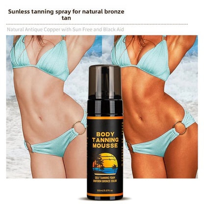 Factory Supply Self Tanning Mousse Bronzing Deep Dark Tan Foam Mousse