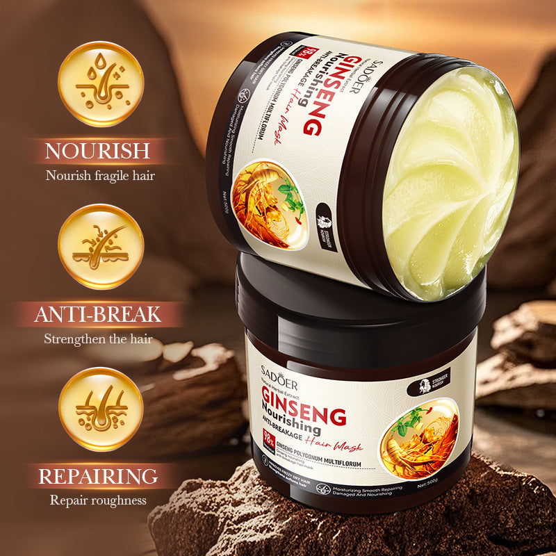 OEM Moisturizing Hydrating Ginseng Nourishing Hair Mask, Smooth Volumizing Hair Masks 500g