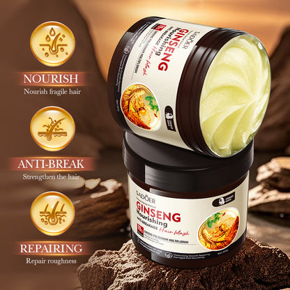 OEM Moisturizing Hydrating Ginseng Nourishing Hair Mask, Smooth Volumizing Hair Masks 500g