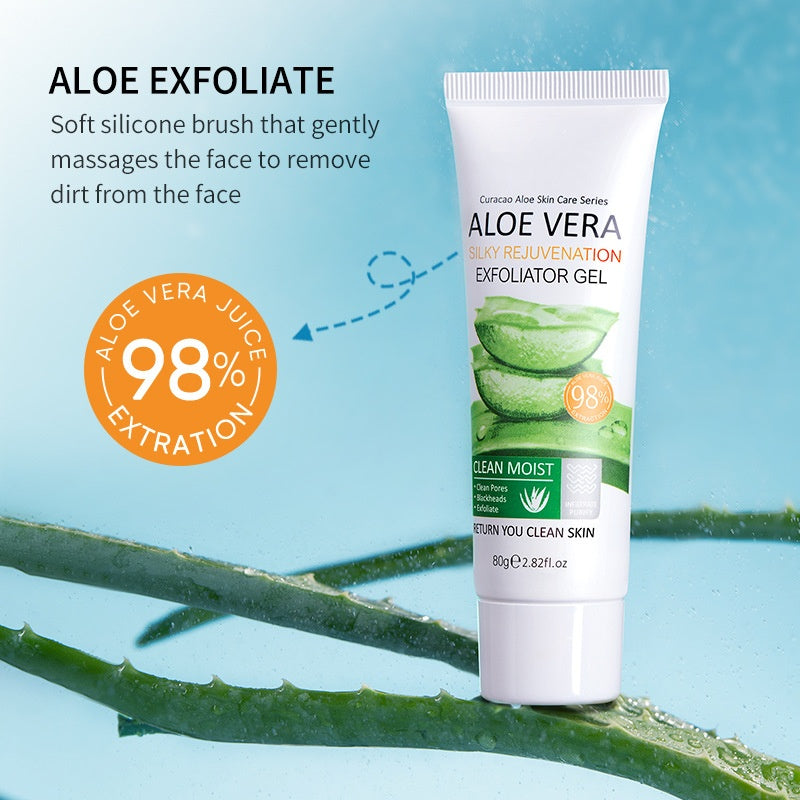 Natural Aloe Vera Sparkling Peeling Gel Face Washing Exfoliating Blackhead Remove Deep Skin Care Facial Peeling Gel