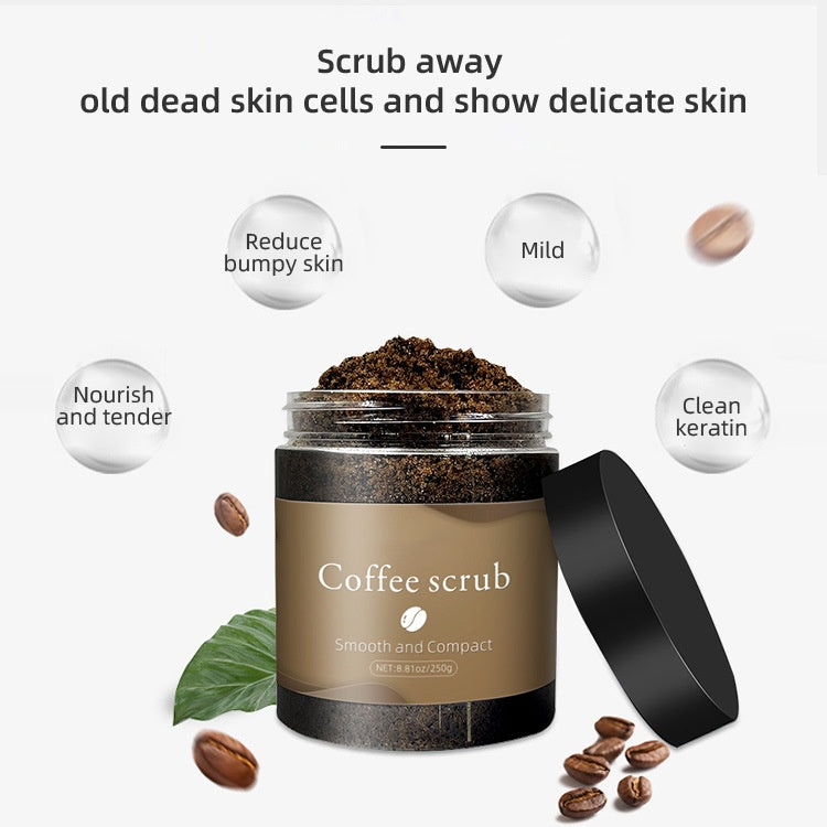 Popular Natural Exfoliating Coffee Body Sea Salt Scrub 250g