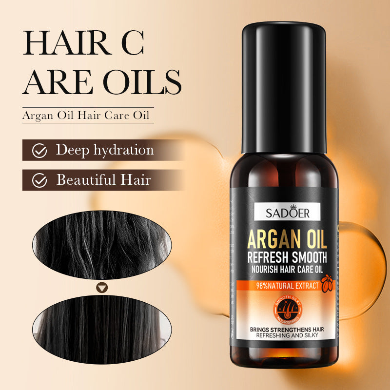 OEM Cold Pressed Pure Argan Oil for Hair, Rich in Vitamin E, Adds Shine and Gloss