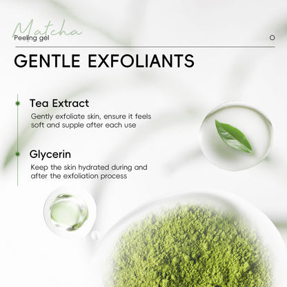 Customize Purifying Exfoliating Matcha Gel Adults Female Face and Body Refreshing Peeling Gel