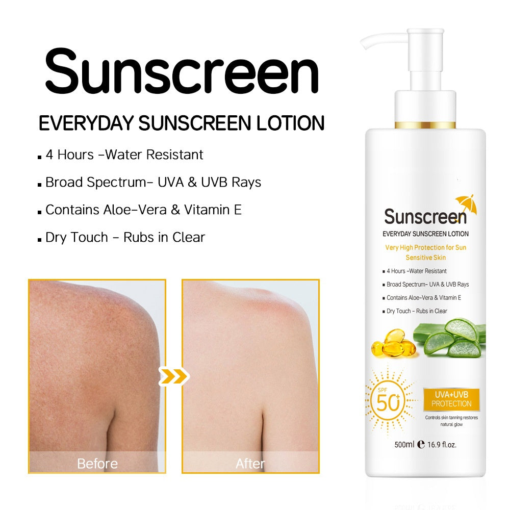 OEM Long-Lasting Waterproof Spf 50 Sunscreen UVA UVB Protection Face Sunscreen Cream