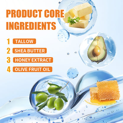 Grass Fed Whipped Beef Tallow Cream , Unscented Tallow Sunscreen with SPF 50