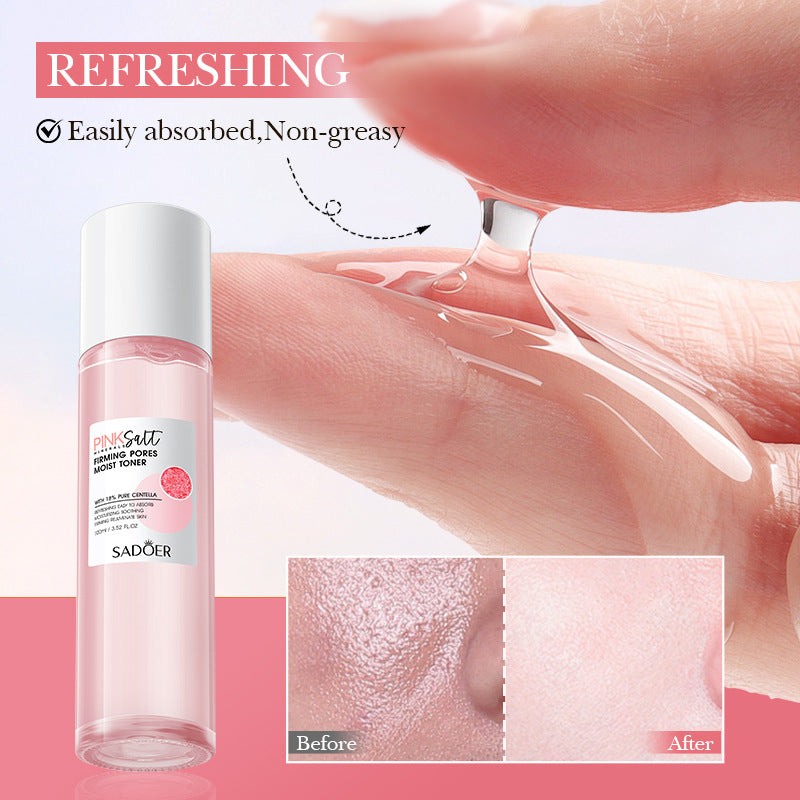 Customized Logo Refreshing Pink Salt Moist Face Toner for Combination or Dry Skin