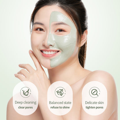 Green Tea Face Clay Mask Anti Acne Remove Blackheads Facial Mud Mask