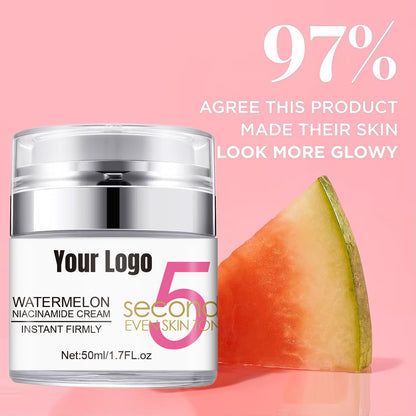 Low MOQ Wholesale Natural Peach Face Cream Moisturizing Watermelon Facial Moisture Care Cream