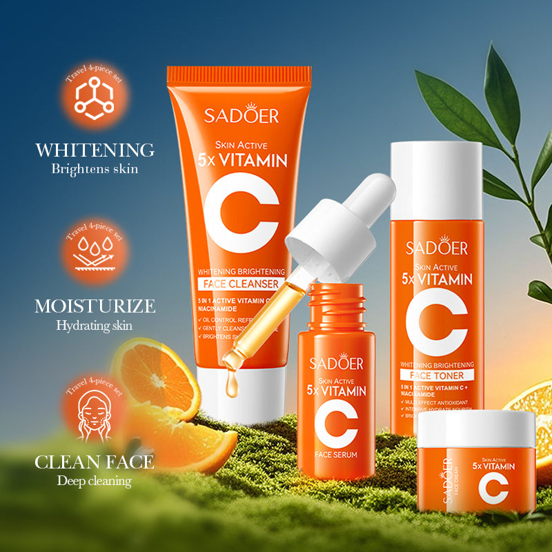 OEM Hydrating Skincare Set with Vitamin C, Hydrating Facial Kit for Women, Improve Dark Spot
