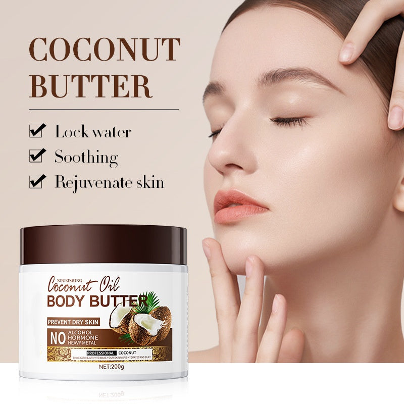 Customized Deeping Hydration Coconut Oil Body Butter Organic Moisturizing Lotion Renewing Smoothing Natural Body Butter Cream