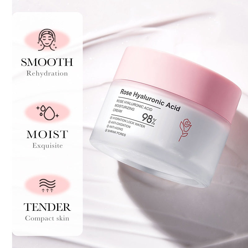OEM Moisturizing and Firming Rose Hyaluronic Acid Cream, Face Moisturizer for dry skin