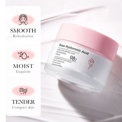 OEM Moisturizing and Firming Rose Hyaluronic Acid Cream, Face Moisturizer for dry skin