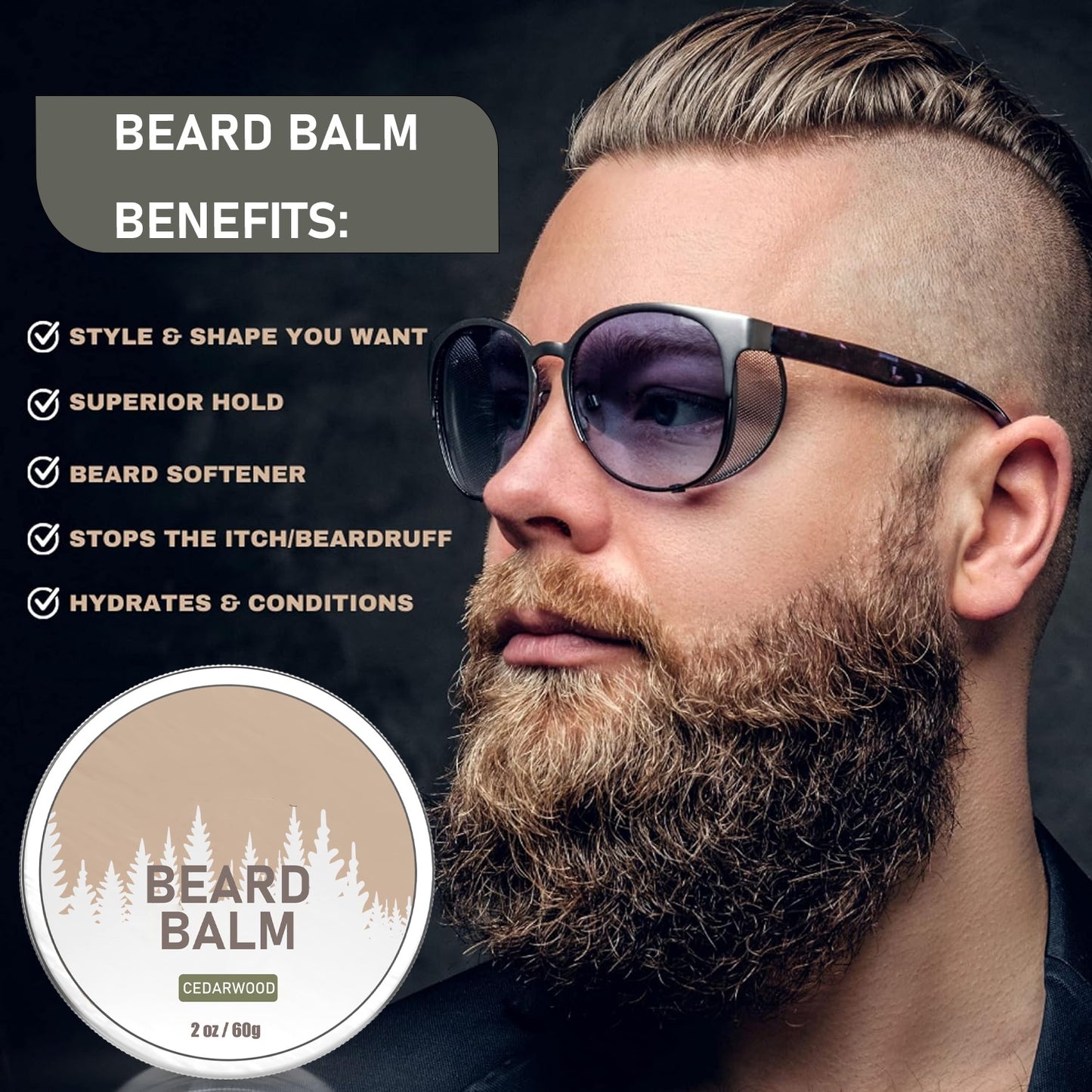 Natural After Shave Mustaches Soften Beard Balm Moisturize Men Organic Beard Growth Butter Beard Balm Wax