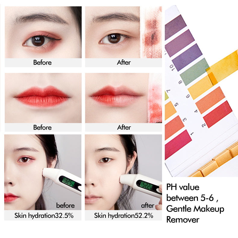 Factory Supplier Hyaluronic Acid Eyes Lips Face Makeup Remover Gentle Deep Cleansing Water Makeup Remover