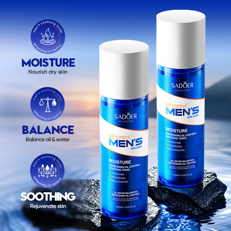 OEM Refreshing Oil Control Facial Toner for Men, Rejuvenating Water Lotion for All Skin Types 120ml