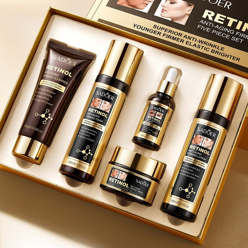 OEM Anti Aging Retinol Skin Care Set, Face Wash, Lotion, Toner, Moisturizer, Serum