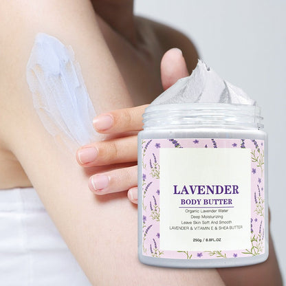 Customized Moisturizing Lavender Shea Butter Vitamin E Smoothing Lotion Whitening Body Cream Rose Body Butter