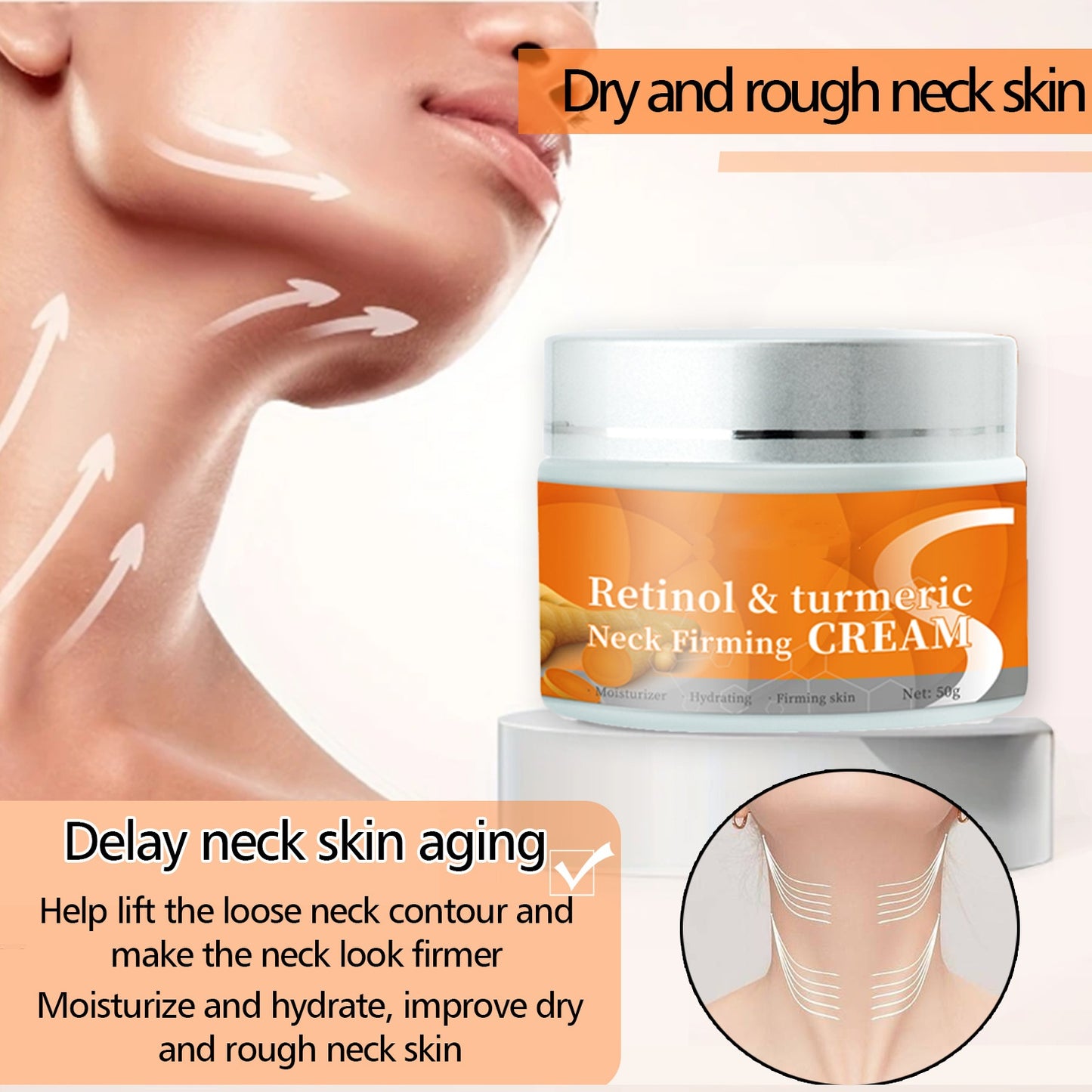 Wholesale Neck Firming Cream Hydrating Anti Aging Wrinkles Tightening Neck Lift Cream for Woman