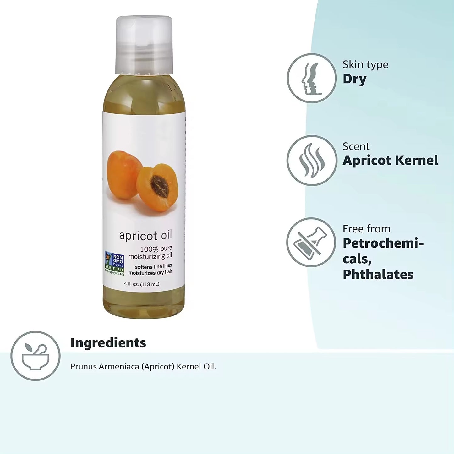 Natural Moisturize Massage Body Oil  Moisturizing Apricot Oil For Dry Hair