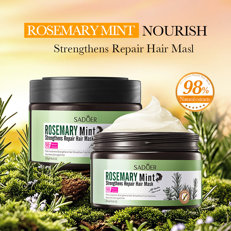 OEM Rosemary Strengthen Repairing Hair Mask, Deep Conditioning Treatment Enriched with Biotin
