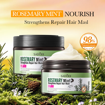 OEM Rosemary Strengthen Repairing Hair Mask, Deep Conditioning Treatment Enriched with Biotin