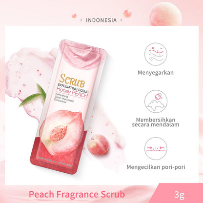 OEM/ODM Small Size Honey Peach Body Exfoliating Scrub Moisturizing Brightening Smoothing Firming Skin Exfoliation Body Scrub