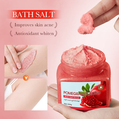 Private Label Skin Rejuvenating Exfoliating Bath Salt Scrub Pomegranate Body Wash Scrub