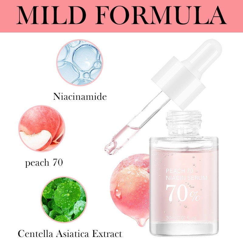 OEM Enhance Skin Texture Minimize Pores Serum Brightening Niacinamide Anti-aging Hydrating Peach Face Serum