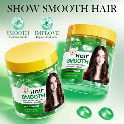 OEM Olive Smooth Hair Care Essential Oil Capsule, Hair Serum with Vitamins