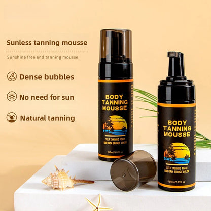 Factory Supply Self Tanning Mousse Bronzing Deep Dark Tan Foam Mousse