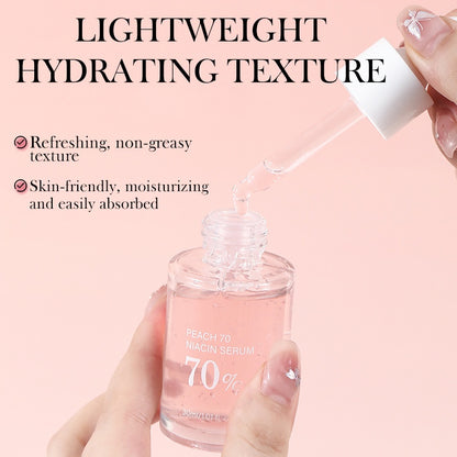 OEM Enhance Skin Texture Minimize Pores Serum Brightening Niacinamide Anti-aging Hydrating Peach Face Serum