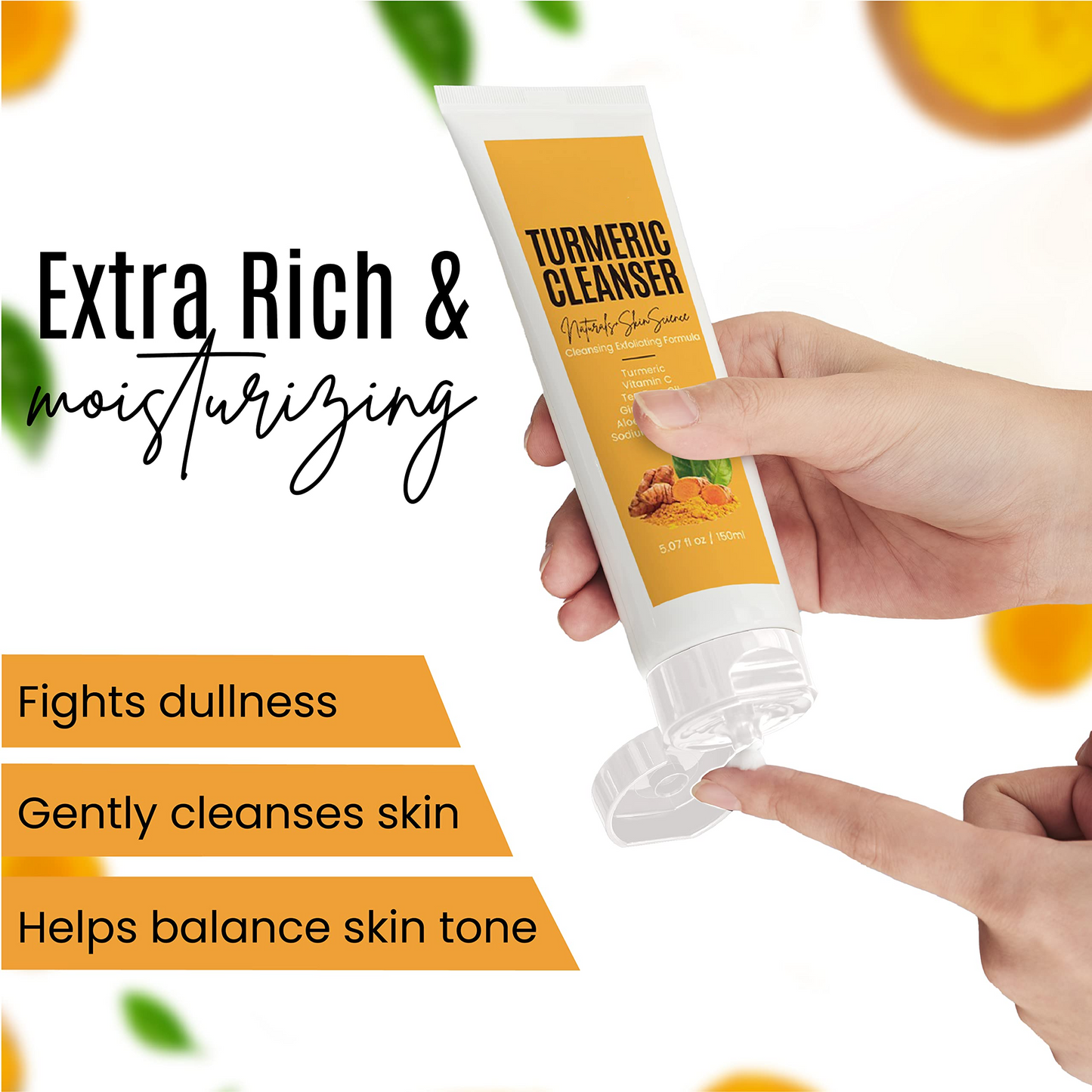 OEM Facial Foaming Acne Pimple Dark Spot Removal Deep Cleaning Face Wash Kojic Acid Turmeric vitamin c Facial Cleanser