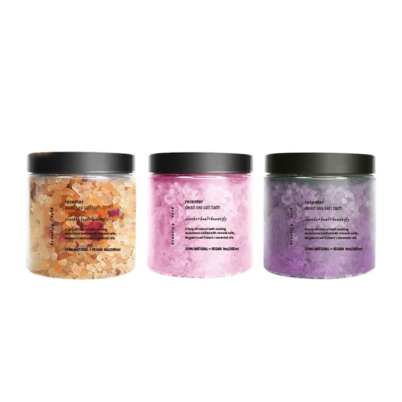 Wholesale Lavender Salt Cream Scrub Organic Face Foot Body Exfoliator Infused with Collagen Stem Cells Natural Exfoliating Body Scrub