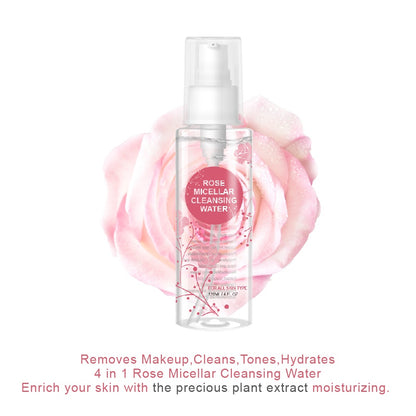 Natural Cosmetics Gentle Rose Micellar Water Makeup Remover Liquid Deep Cleansing Water 120ml