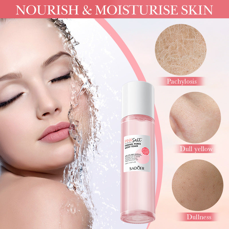 Customized Logo Refreshing Pink Salt Moist Face Toner for Combination or Dry Skin
