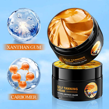 Customized Long Lasting Deep Skin Tone Body Bronzer Butter Tanning Gel Instant Tanning Cream For Tan Bed