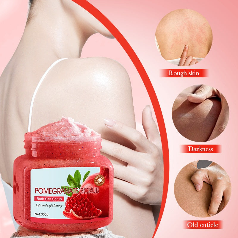 Private Label Skin Rejuvenating Exfoliating Bath Salt Scrub Pomegranate Body Wash Scrub