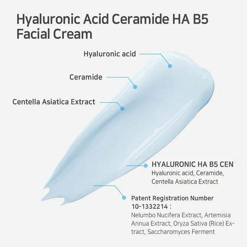 Popular Hyaluronic Acid Ceramide HA B5 Facial Cream Hydrating Face Lotion Moisturizing Cream