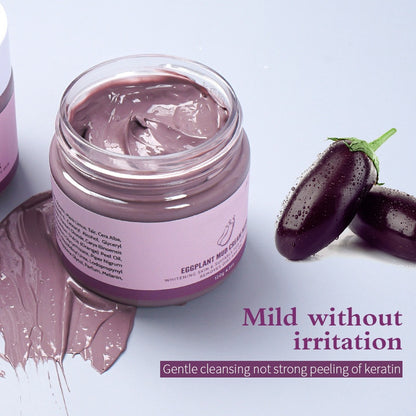 Wholesale Deep Cleansing Eggplant Clay Mud Mask Soothing Nourishing Calming Face Mud Cream Mask